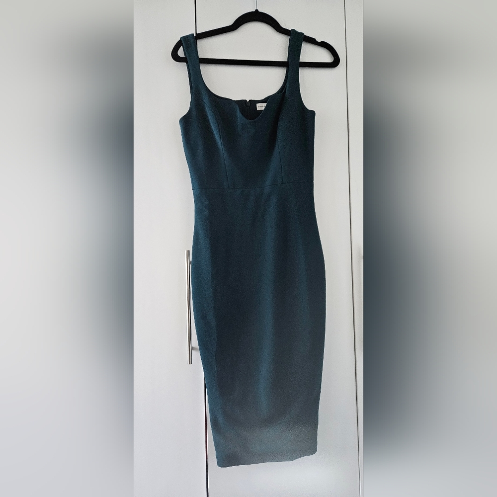 Dress For population -cedar Green Bodycon Midi Cocktail Dress